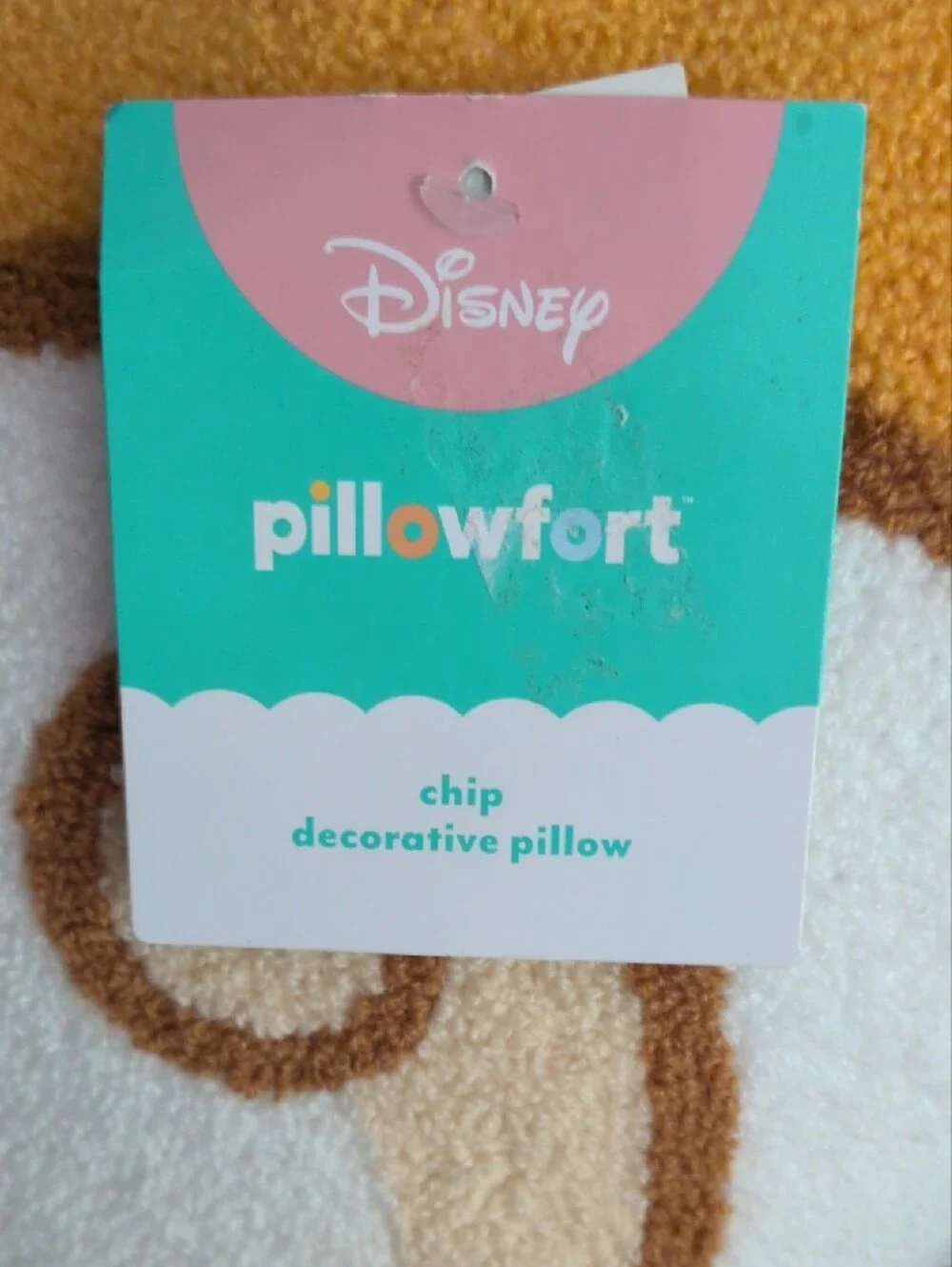 Disney Pillowfort Chip Plush Pillow - Yellow, White, Tan, Pink